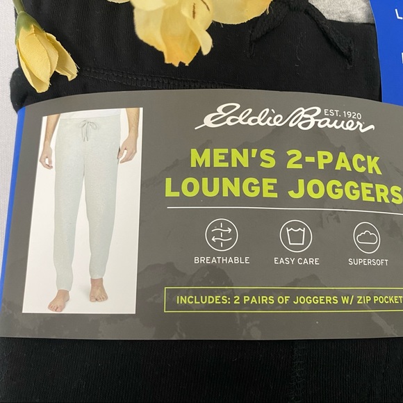 Eddie Bauer Men's 2 Pack Lounge Joggers, NWT - Picture 5 of 5